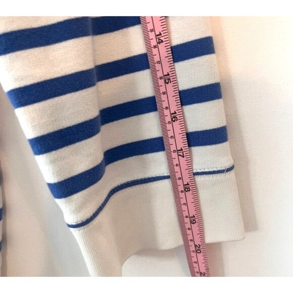 Chaps Denim Ralph Lauren Women's XL Nautical Striped Tie Hoodie 3/4 Sleeve Boat - Picture 12 of 13